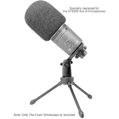 Etour AT2020 Microphone Shock Mount with Pop Filter foam, Mic Anti-Vibration Suspension Shock Mount Holder Clip for audio technica at2020 at2020usb Mi