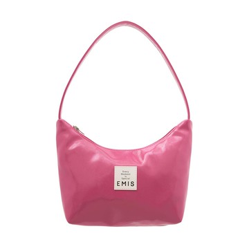 韓國 emis NEW ENAMEL HOBO BAG 光澤感肩背包 洋紅色MAGENTA