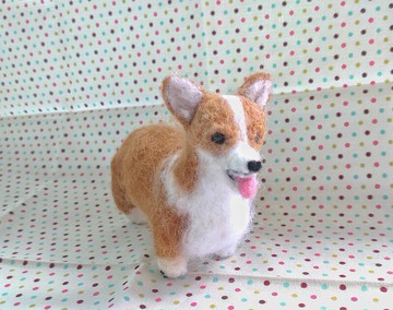 客製化禮物 羊毛氈 寵物 復刻 狗狗 - 哥基 柯基 站姿 植毛款