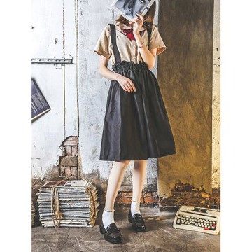 2023新款夏季日系學生正統jk制服鞋黑色粗跟軟妹學院優雅小皮鞋女