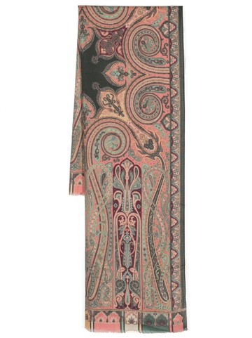 ETRO - paisley-print cashmere-silk blend scarf - women - Cashmere/Silk - One Size - Pink
