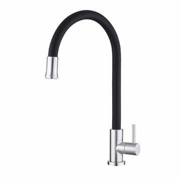 BOSS 304不銹鋼立式單冷水自由栓 可繞式出水管 廚房龍頭 YD-393