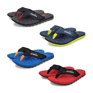 男款-DIADORA粗曠野人風夾腳拖71315黑/71316藍黃/71317藍/71318紅