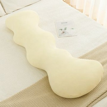 HANACO 女生側睡夾腿抱枕-小號-116*37CM 可拆洗毛絨長條玩偶 成人睡眠神器 側睡夾腿 毛絨抱枕