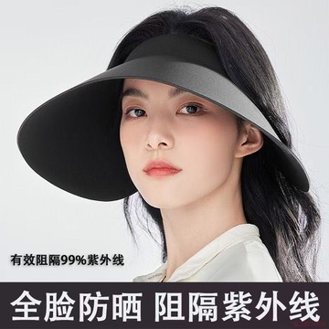 桃園出貨🍂太陽帽子女款遮全臉無痕防曬帽防紫外線大檐空頂帽遮陽帽