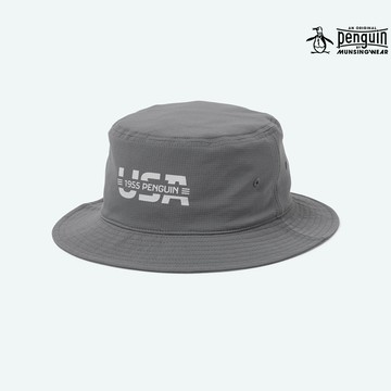 【Munsingwear 企鵝】網路獨家 男款灰色防潑水反光印花漁夫帽 MGWP0103