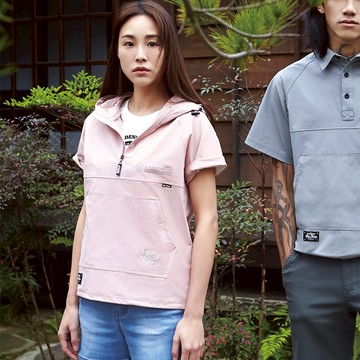 BIG TRAIN 半開襟連帽潮流寬版罩衫 B75047-11&81