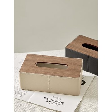 胡桃木輕奢紙巾盒客廳高檔收納紙盒家用衛生間創意抽紙盒紙抽盒