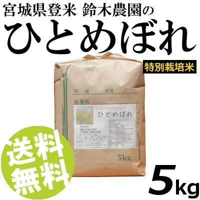 お米 5kg 白米 ひとめぼれ 宮城県登米産 精白米 特別栽培米 送料無料 贈答品 お取り寄せ