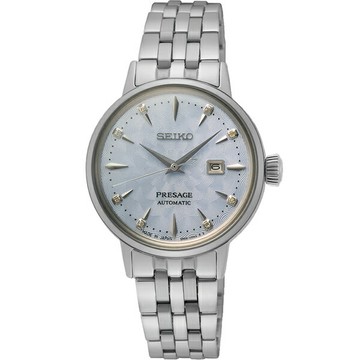 SEIKO 精工錶 Presage Cocktail Time系列 雞尾酒優雅女士機械錶 2R05-00A0B(SRE007J1)-30mm-藍面鋼帶【刷卡回饋 分期0利率】【APP下單點數13倍送】