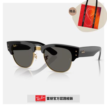 【RayBan 雷朋】A$AP聯名款 粗版極黑眉型膠框太陽眼鏡(RB0316S-6826J5 53mm)