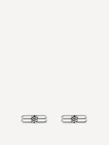 Balenciaga Bb Icon Antique Silver Plated Earrings