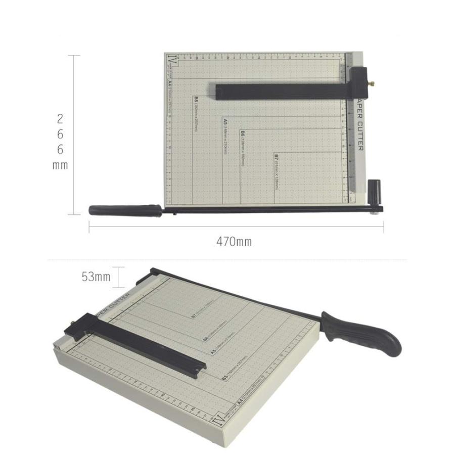 裁断機 ペーパーカッター ペーパートリマー、A4ギロチンペーパーカッター12インチカット長写真ギロチンクラフトマシン、12枚の容量 事務 オフィス用品 ハンドタ
