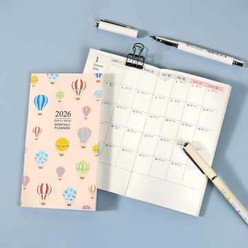 Chuyu 2026年60K月計劃+筆記/日誌手帳/行事曆/日記本/筆記本