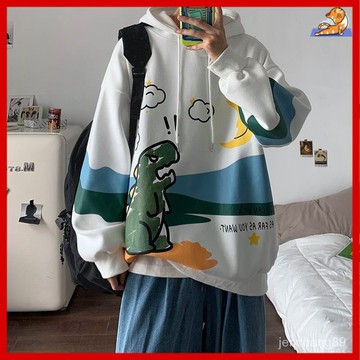 🔥男春秋冬連帽衛衣 重磅純棉帽t 加絨加厚刷毛羊羔絨 寬鬆保暖上衣 印花圖案 美式複古街頭風超火冬季連帽衛衣男加絨加厚