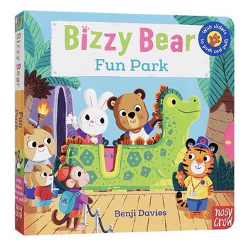 Bizzy Bear：Fun Park 互動式繪本 推拉書 操作書 遊樂園 公園 忙碌的小熊 有聲書 戶外玩具 親子共讀