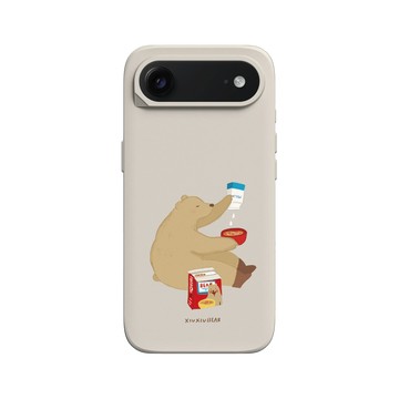iPhone Air SolidX 貝殼灰 - 咻咻熊 XiuXiubear - 營養熊麥片