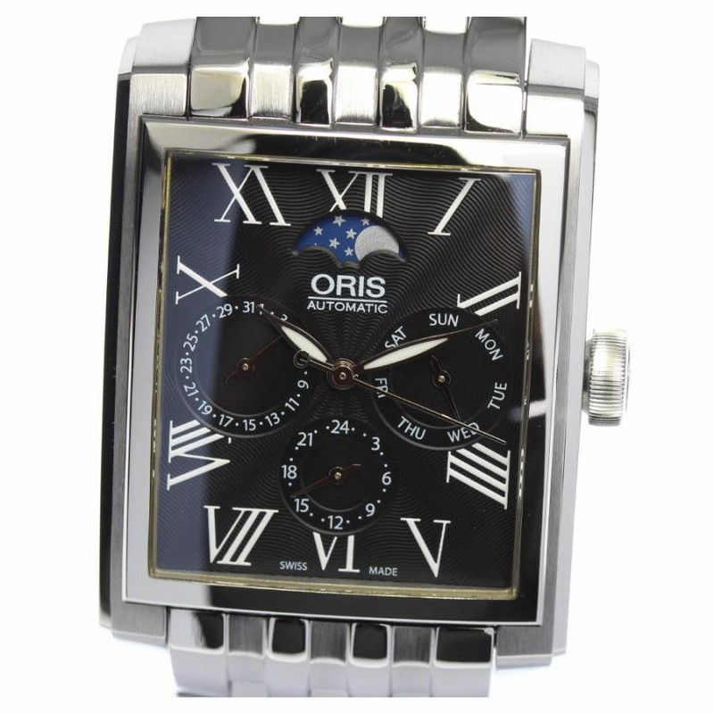 ☆美品【ORIS】オリス レクタンギュラー ムーンフェイズ 7658 自動巻き