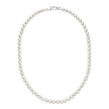 Men's White Freshwater Pearl Necklace