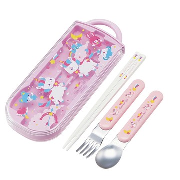 日本 SKATER - 銀離子三件餐具組-獨角獸