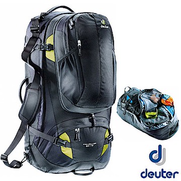【德國 Deuter】Traveller 80+10L 自助旅行登山休閒背包_黑