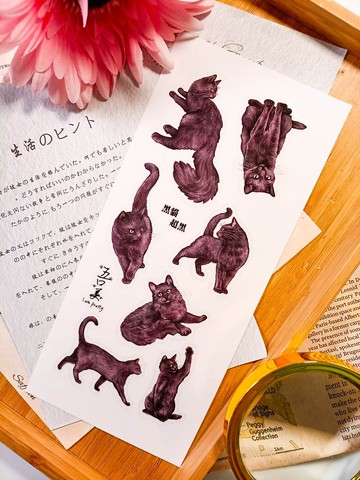 5K055_五口美 _ 黑貓超黑 _ Black Cat C/轉印貼紙