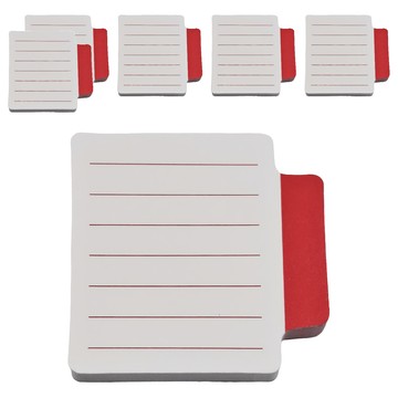 N次貼 色塊標籤型便條紙 70x70mm 標籤與便條雙重功能結合  橫格 紅色 + 白色  6本  1組