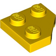 楔形薄板 2x2 黃色 26601