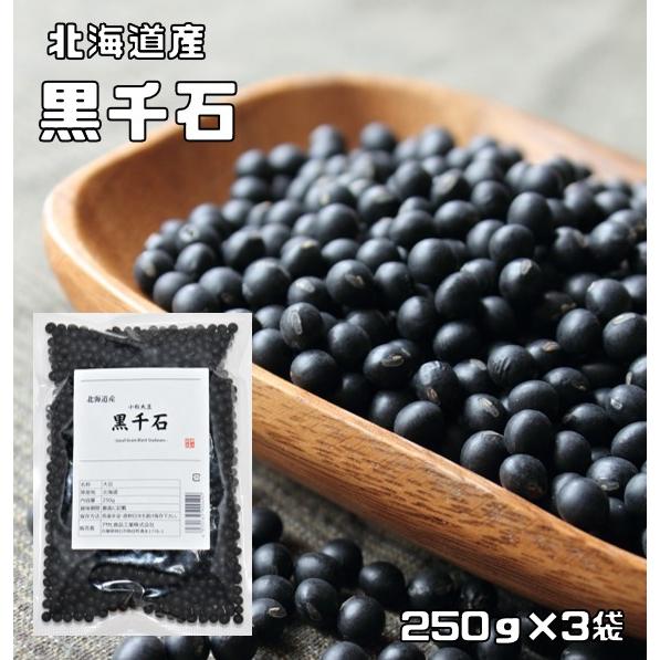 黒千石 250g×3袋 豆力 北海道産 （メール便）極小粒黒豆 黒豆 くろせんごく 国産 乾燥豆 国内産 豆類 乾燥黒豆 和風食材 生豆