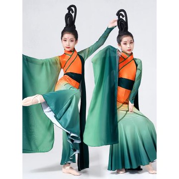 兒童屈原橘頌同款古典舞演出服女飄逸中國風藝考舞蹈服裝漢唐群舞