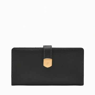 送禮首選★FOSSIL Logan 真皮卡片零錢包-SL10019631【美國時尚品牌】FOSSIL Lennox 真皮金釦長夾-黑色 SL10036001 附防塵袋+提袋【全館滿額折價★FOSSIL全系列包夾送美妝蛋】