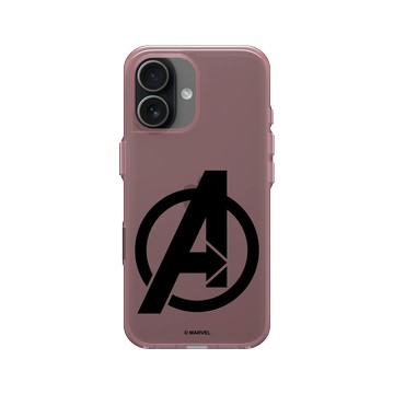 iPhone 17 Clear (相機按鈕) 晶醺玫 - 迪士尼-漫威 Marvel - 漫威Logo-復仇者聯盟 黑色標誌