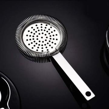 酒吧歐式霍桑直柄濾冰器調酒濾冰器過濾器圓孔漏網濾網Strainer