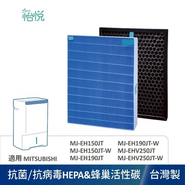 怡悅 HEPA 濾網 適 Mitsubishi 三菱 清淨除濕機 MJ-EH150JT/EH190JT/EHV250JT