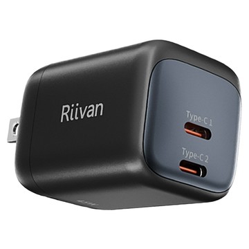 Riivan GaN氮化鎵電源供應器 RGAN452C Type-C 45W  黑色  1個