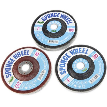 鱷魚牌平面海綿4吋(紙版) 40#-1200# 平型海綿 海綿砂輪 手提砂輪【8200-30】 123便利屋