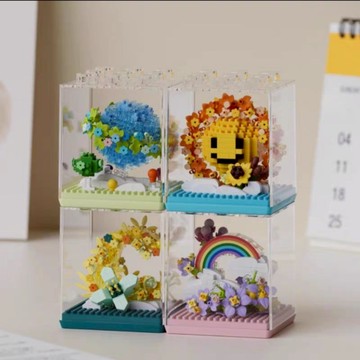 【24小時出貨】組裝積木-兒童積木《星際花語積木》益智拼裝 趣味擺件 益智積木