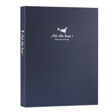 珠友文化 精裝資料本 A4內袋 厚度0.07mm 加厚20張入  藍色  1本