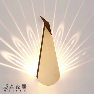 【威森家居】北歐 孔雀開屏洗牆燈 書房創意美式簡約現代大廳臥室客廳吸頂燈吊燈檯燈立燈時尚陽台過道燈具現貨 L180205