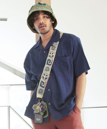 【熱門預購】光影花繩立體紋理棉質開領襯衫(2色) IAC-5207