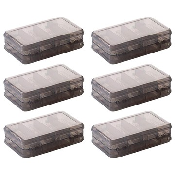 10格帶蓋雙層收納盒 14 x 8 x 4cm 3個  灰色  2組