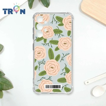 TRON 三星 A33 5G 平塗手繪花朵D款 四角防摔載具殼 軟殼 手機殼