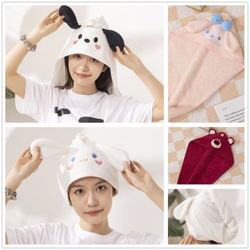 帕恰狗干發帽美樂蒂吸水速玉桂狗洗頭干發巾包頭巾批發速干護發