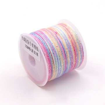 💐桃園出貨💐免運💐可開票💐段染幻彩星空手搓棉線文玩線繩手工DIY串珠流蘇編繩耐磨流蘇棉繩