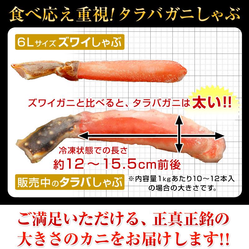 今ならサイズアップも選べる 特大 タラバガニ ポーション 1kg 生冷凍 カニ たらば蟹 たらばがに 生タラバガニ 最大級 かにしゃぶ カニしゃぶ