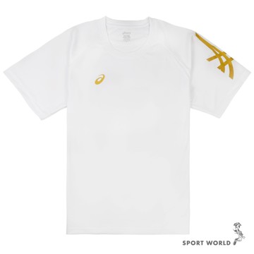 Asics 亞瑟士 短袖上衣 男裝 排汗 白【運動世界】2053A257-100
