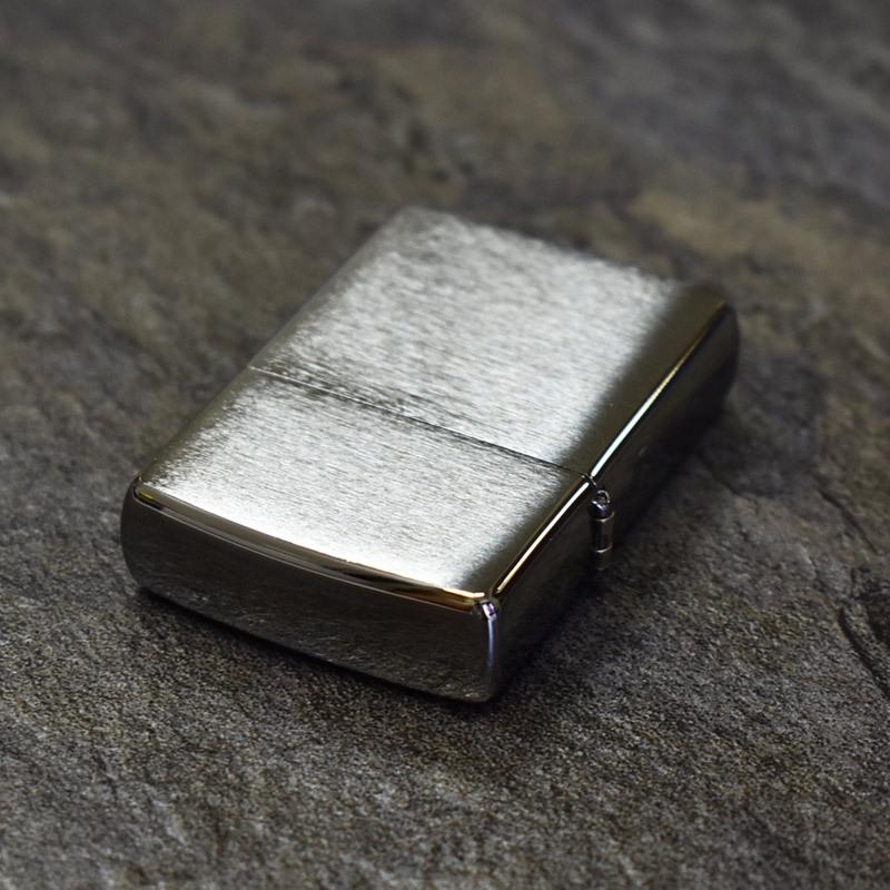 名入れ無料 ZIPPO ジッポライター BRUSHED CHROME(クローム サテーナ) 無地 ジッポー ライター レギュラー #200 プレゼント