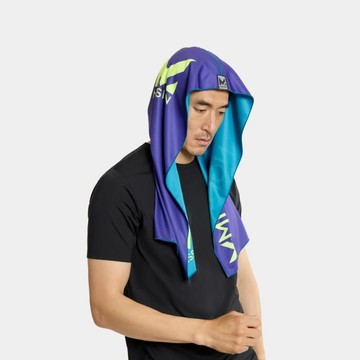 美國雙面水冷瞬涼連帽運動巾 R-Hoodie 電光紫