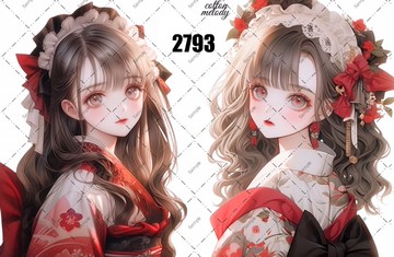 original sticker no.2793 人物貼紙 原創貼紙 原創人物貼紙 裝飾貼紙 cotton melody