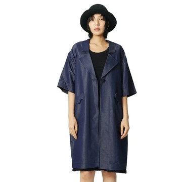 Sew Incorporation 極簡剪裁丹寧長版外套